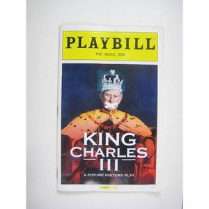 King Charles III Playbill October 2015 Music Box Tim Pigott Smith Ticket